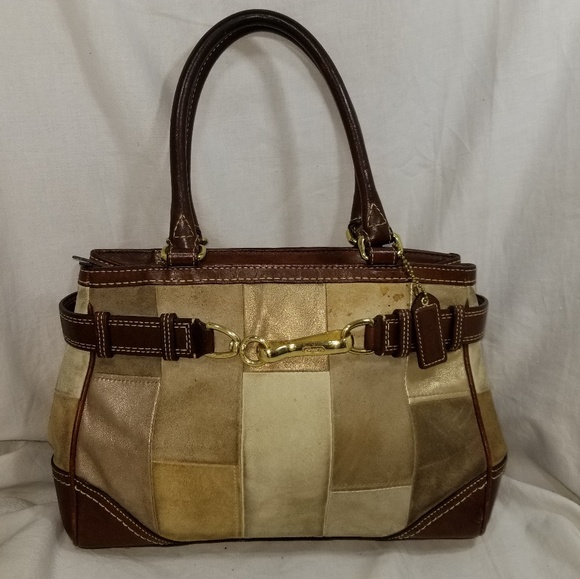 Coach Handbags - A9,622 Coach Hampton Carryall Patchwork Tote